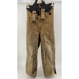 Tough Duck Mens Insulated Overall Bib‎ 100% Canvas Quilted Insulation Medium